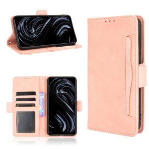 For Rakuten BIG S Skin Feel Calf Pattern Horizontal Flip Leather Case with Holder & Card Slots & Photo Frame(Pink) (OEM)