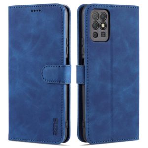 For Honor Play 5T Youth AZNS Skin Feel Calf Texture Horizontal Flip Leather Case with Card Slots & Holder & Wallet(Blue) (AZNS) (OEM)