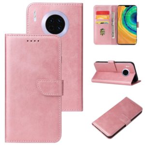 For Huawei Mate 30 Calf Texture Buckle Horizontal Flip Leather Case with Holder & Card Slots & Wallet(Rose Gold) (OEM)