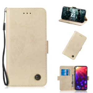 Multifunctional Horizontal Flip Retro Leather Case with Card Slot & Holder for Huawei P30(Gold) (OEM)