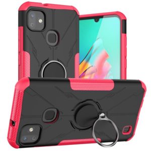 For Infinix Smart HD 2021 Armor Bear Shockproof PC + TPU Protective Case with Ring Holder(Rose Red) (OEM)