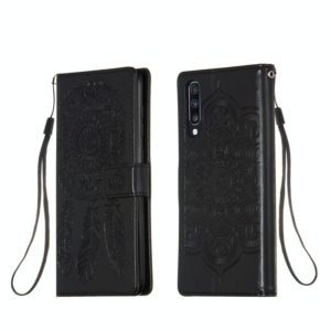 For Galaxy A70 Dream Catcher Printing Horizontal Flip Leather Case with Holder & Card Slots & Wallet & Lanyard(Black) (OEM)