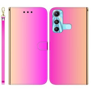 For Infinix Hot 11 X662 Imitated Mirror Surface Horizontal Flip Leather Phone Case(Gradient Color) (OEM)