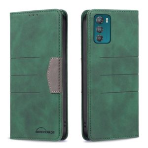 For Motorola Moto G42 4G Magnetic Splicing Leather Phone Case(Green) (OEM)
