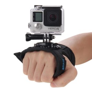 PULUZ 360 Degree Rotation Glove Style Palm Strap Mount Band for GoPro Hero11 Black / HERO10 Black / HERO9 Black / HERO8 Black / HERO7 /6 /5 /5 Session /4 Session /4 /3+ /3 /2 /1, Insta360 ONE R, DJI Osmo Action and Other Action Cameras (PULUZ) (OEM)