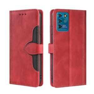 For ZTE Blabe V30 Vita Skin Feel Straw Hat Magnetic Buckle Leather Phone Case(Red) (OEM)