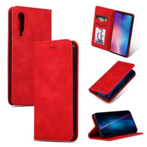 Retro Skin Feel Business Magnetic Horizontal Flip Leather Case for Xiaomi 9(Red) (lenuo) (OEM)