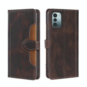For Nokia G21/G11 Stitching Skin Feel Magnetic Buckle Horizontal Flip PU Leather Case(Brown) (OEM)