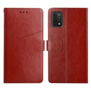 For UMIDIGI Power 5 Y Stitching Horizontal Flip Leather Phone Case(Brown) (OEM)