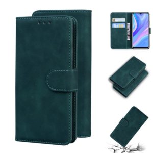 For Huawei Enjoy 10s / P Smart S / Y8p Skin Feel Pure Color Flip Leather Phone Case(Green) (OEM)