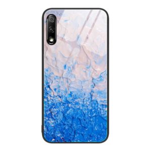 For Honor 9X Marble Pattern Glass Protective Phone Case(Ocean Waves) (OEM)