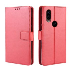Crazy Horse Texture Horizontal Flip Leather Case for Motorola P40, with Holder & Card Slots & Wallet & Lanyard (Red) (OEM)