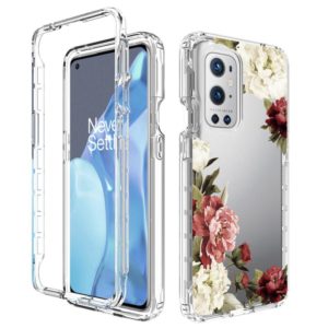 For OnePlus 9 Pro PC+TPU Transparent Painted Phone Case(Rose) (OEM)