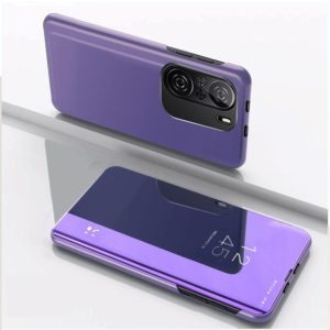 For Redmi K40/K40 Pro/K40 Pro+/Poco F3 Plated Mirror Horizontal Flip Leather Case with Holder(Purple Blue) (OEM)