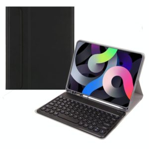 +X3 Universal Candy Color Round Keys Bluetooth Keyboard Leather Case(Black) (OEM)