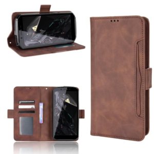 For Oukitel WP18 Skin Feel Calf Texture Card Slots Leather Phone Case(Brown) (OEM)