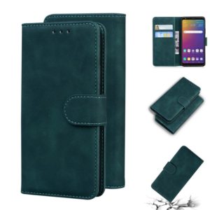 For LG Stylo 5 Skin Feel Pure Color Flip Leather Phone Case(Green) (OEM)