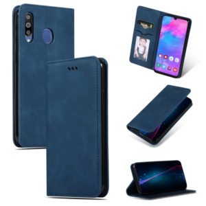 Retro Skin Feel Business Magnetic Horizontal Flip Leather Case for Galaxy M30 / A40s(Navy Blue) (OEM)