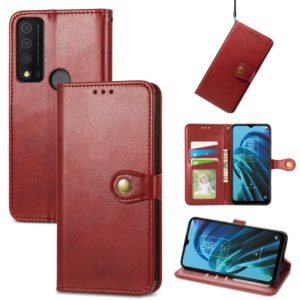 For TCL 30 XE 5G Retro Solid Color Buckle Leather Phone Case(Red) (OEM)