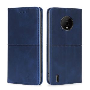 For Nokia C200 Cow Texture Magnetic Horizontal Flip Leather Phone Case(Blue) (OEM)