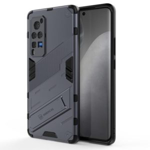 Punk Armor 2 in 1 PC + TPU Shockproof Case with Invisible Holder For vivo X60 Pro(Grey) (OEM)