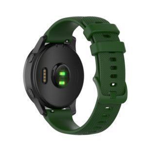 20mm Silicone Watch Band For Huami Amazfit GTS / Samsung Galaxy Watch Active 2 / Gear Sport(Dark green) (OEM)