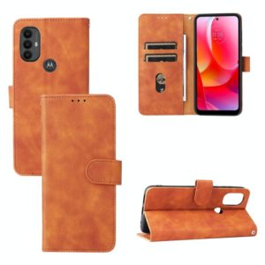 For Motorola Moto G Power 2022 Skin Feel Magnetic Horizontal Flip Leather Phone Case(Brown) (OEM)