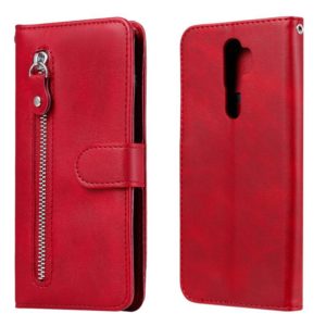 For OPPO A9 (2020) / A5 (2020) Fashion Calf Texture Zipper Horizontal Flip Leather Case with Holder & Card Slots & Wallet(Red) (OEM)