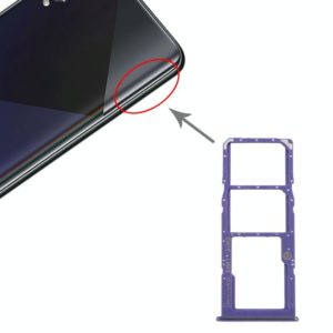 For Samsung Galaxy A50s SM-A507 SIM Card Tray + SIM Card Tray + Micro SD Card Tray (Purple) (OEM)