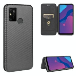 For Huawei Honor Play 9A Carbon Fiber Texture Horizontal Flip TPU + PC + PU Leather Case with Card Slot(Black) (OEM)