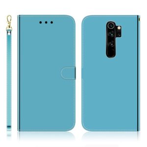 For Xiaomi Redmi Note 8 Pro Imitated Mirror Surface Horizontal Flip Leather Case with Holder & Card Slots & Wallet & Lanyard(Blue) (OEM)