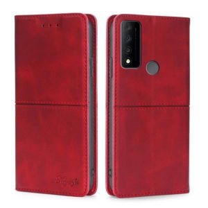 For TCL 30 V 5G/T781S Cow Texture Magnetic Horizontal Flip Leather Phone Case(Red) (OEM)