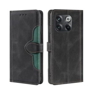For OnePlus 10T Skin Feel Magnetic Buckle Leather Phone Case(Black) (OEM)