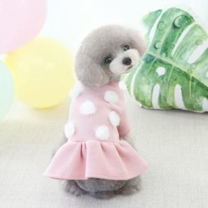 Pet Dog Skirt Pomeranian Bichon Wool Skirt Dog Warm Skirt, Size: S(Pink) (OEM)