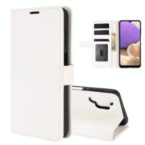 For Samsung Galaxy A32 5G R64 Texture Single Horizontal Flip Protective Case with Holder & Card Slots & Wallet& Photo Frame(White) (OEM)