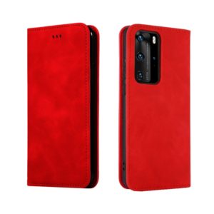For Huawei P40 Pro Retro Skin Feel Business Magnetic Horizontal Flip Leather Case(Red) (OEM)
