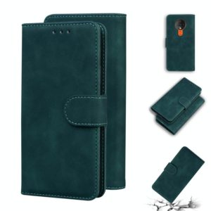 For Tecno Spark 6 Skin Feel Pure Color Flip Leather Phone Case(Green) (OEM)
