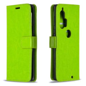 For Motorola Edge+ Crazy Horse Texture Horizontal Flip Leather Case with Holder & Card Slots & Wallet & Photo Frame(Green) (OEM)