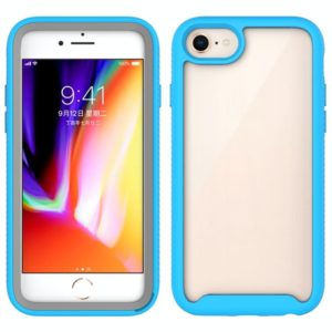 For iPhone SE 2022 / SE 2020 / 8 / 7 Starry Sky Solid Color Series Shockproof PC + TPU Protective Case(Light Blue) (OEM)
