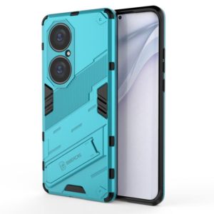For Huawei P50 Pro Punk Armor 2 in 1 PC + TPU Shockproof Case with Invisible Holder(Blue) (OEM)