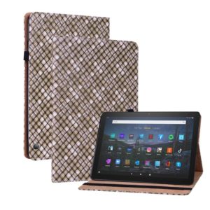 For Amazon Kindle Fire HD8 2020 Color Weave Smart Leather Tablet Case(Brown) (OEM)