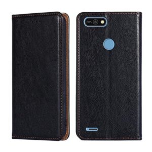For Tecno Pop 2 / Pop 2 F / Pop 2 Pro Gloss Oil Solid Color Magnetic Leather Phone Case(Black) (OEM)