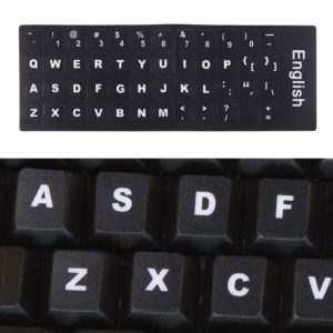 Keyboard Film Cover Independent Paste English Keyboard Stickers for Laptop Notebook Computer Keyboard(Black) (OEM)