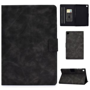 For Lenovo M10 Plus TB-X606F Cowhide Texture Horizontal Flip Leather Case with Holder & Card Slots & Sleep / Wake-up Function(Grey) (OEM)