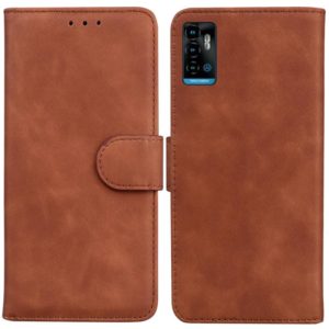 For ZTE Blade A72 / V40 Vita Skin Feel Pure Color Flip Leather Phone Case(Brown) (OEM)