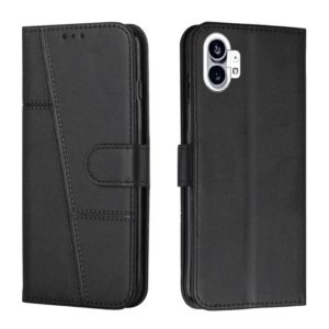 For Noting Phone 1 Stitching Calf Texture Buckle Leather Phone Case(Black) (OEM)