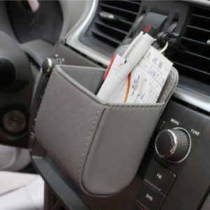 Car Air Vent Mobile Cellphone Pocket Bag Pouch Box Storage Organizer Carrying Case(Grey) (OEM)