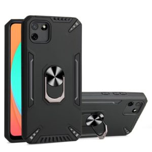 For Realme C11 PC + TPU Protective Case with 360 Degrees Rotatable Ring Holder(Black) (OEM)