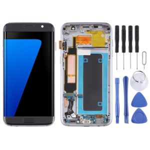OLED LCD Screen for Samsung Galaxy S7 Edge / SM-G935F Digitizer Full Assembly with Frame (Black) (OEM)