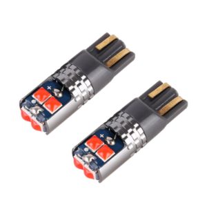2 PCS T10 / W5W / 168 DC12-24V / 1.8W / 6000K / 140LM Car Clearance Light 4LEDs SMD-3030 Lamp Beads with Decoding & Constant Current (Red Light) (OEM)